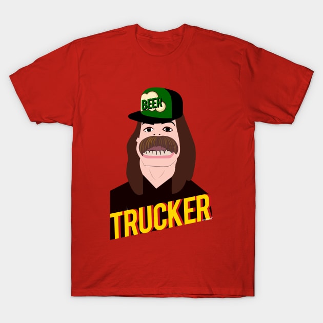 Trucker Boy T-Shirt by Brains